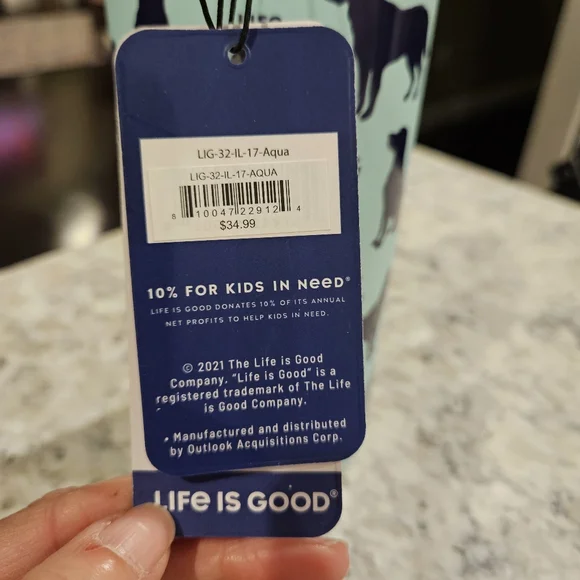 Life is Good 26oz "Wag On" Stainless Steel Insulated Water Bottle Brand NWT Nee - Picture 5 of 6